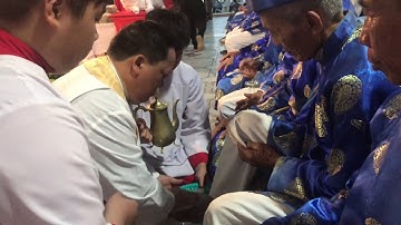 Thánh Lễ Tiêc Ly và Nghi thức Rửa Chân Giáo Xứ An Cư Gp Bùi Chu