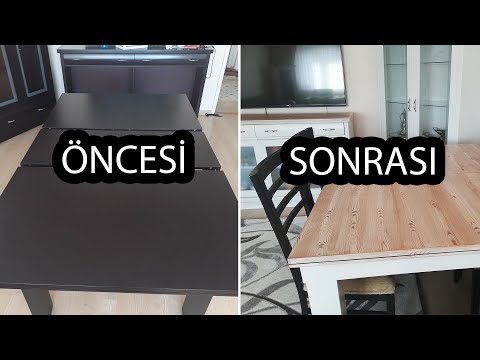 Video: Eski bir ahşap yemek masası nasıl boyanır?