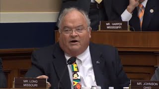 Rep. Billy Long drowns out protester with auction call in Twitter hearing