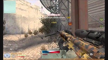 MW2 throwing knife and quickscope montage