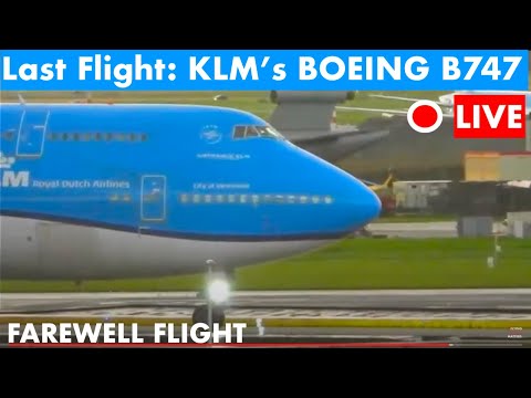 LIVE Streaming ? KLM's Last B747 #SCHIPHOL AIRPORT