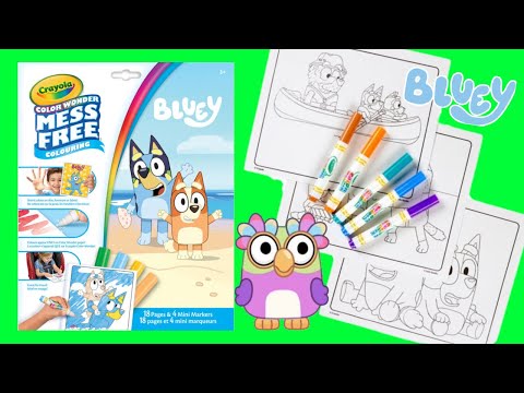 Bluey Color Wonder By Crayola!! Learn Colors With Bluey!