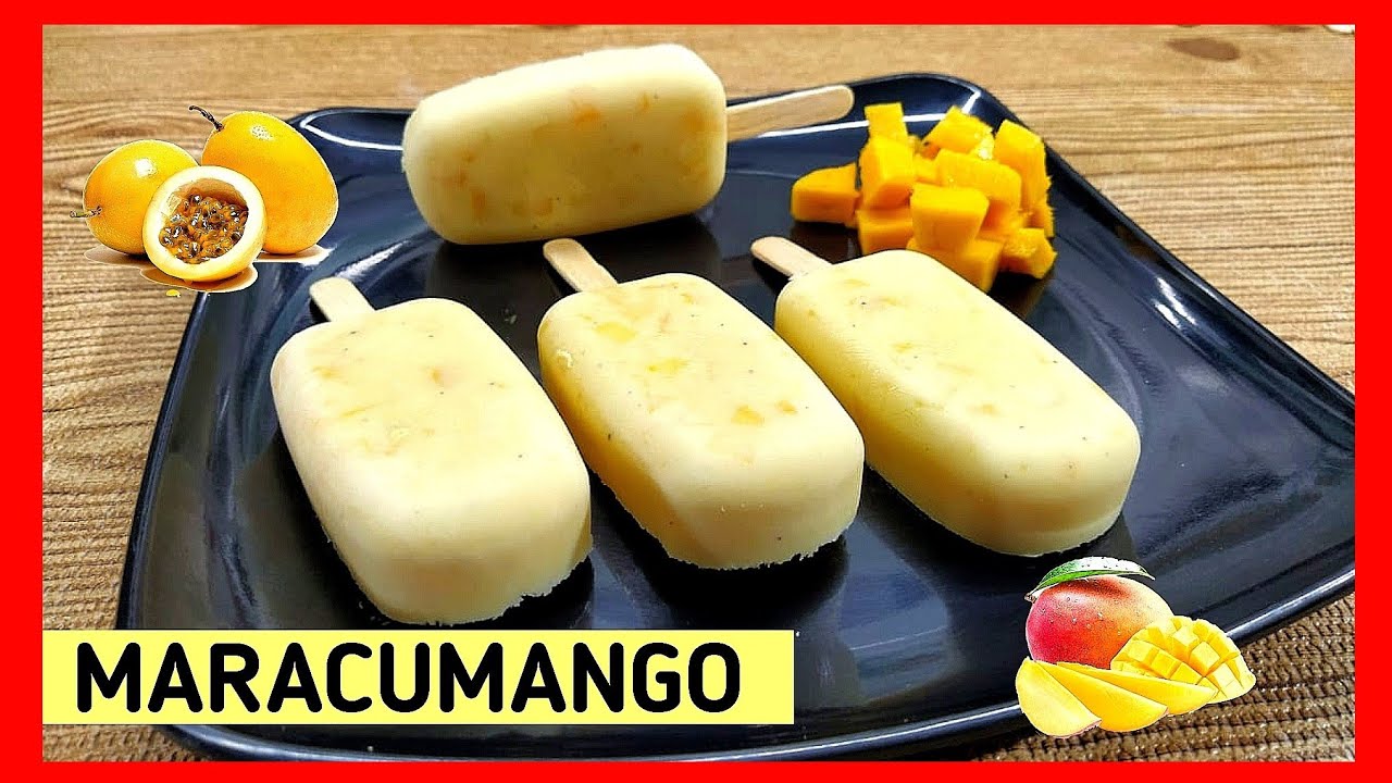 HELADO DE MARACUMAMGO/ DELICIOSOS HELADOS CASEROS DE MARACUYA Y MANGO / PALETAS DE MANGO Y MARACUYA