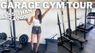 GARAGE GYM TOUR | 1 stall garage gym transformation for under $4000, before & after with total cost!
