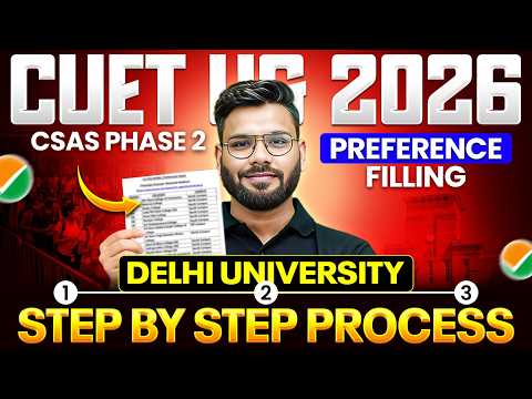 DU CSAS Phase 2 Preference Filling | Delhi University Admission 2026 | By Varun Sir