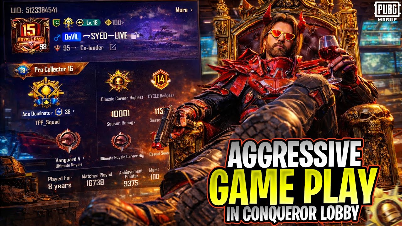 ROAD TO CONQUEROR || 99 Level Done || PUBG MOBILE || SYED IS LIVE