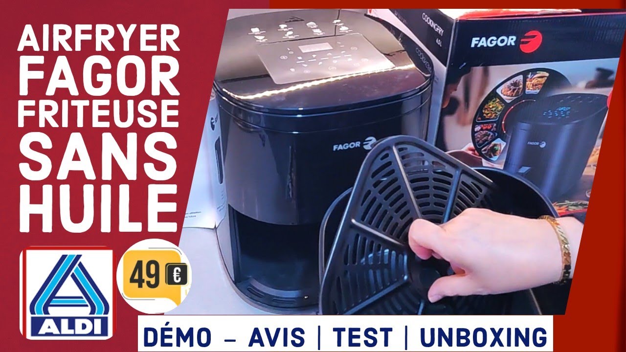 Airfryer Fagor Friteuse Sans Huile 6,5 litres Arrivage Aldi fagor airfryer Avis Test