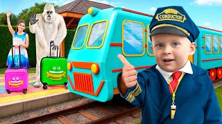 oliver and funny train adventure with unusual passengers