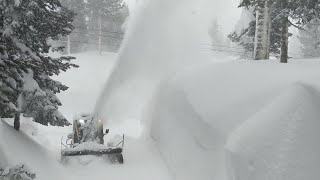 3523 Snow digging/blowing/removal at Serene Lakes near Donner Pass, Soda Springs, California