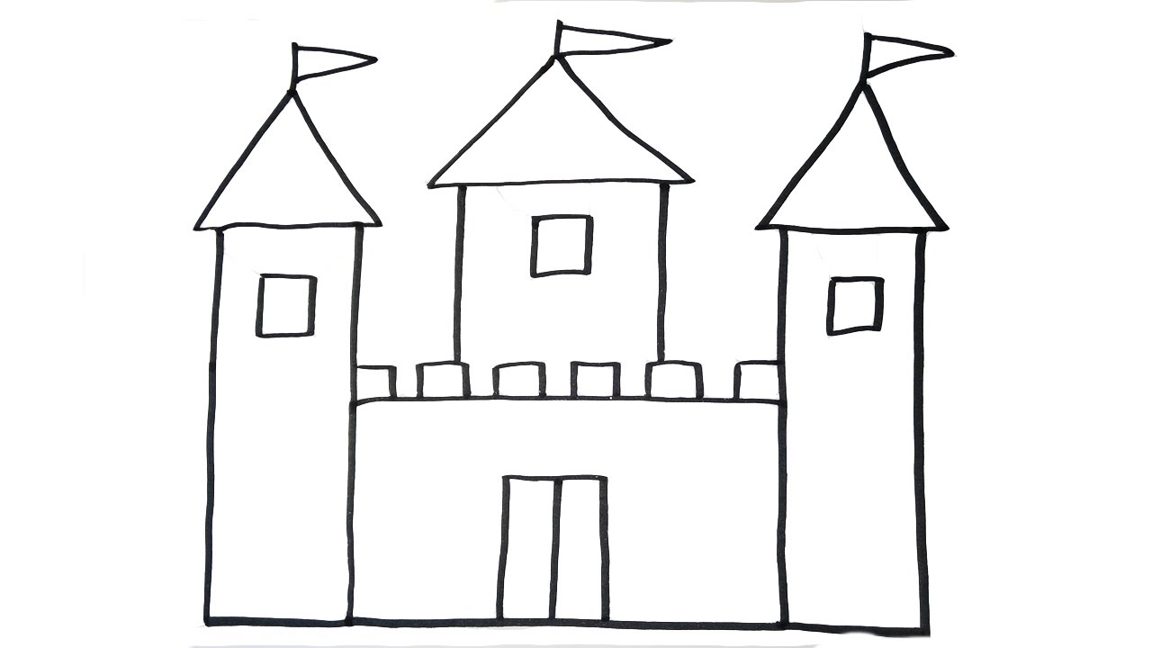 How to Draw a Medieval Castle - HelloArtsy