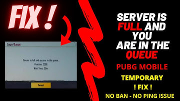 Server is Full and You are in a Queue - FIX | PUBG MOBILE | HIGH PING | NO BAN | 100% Working