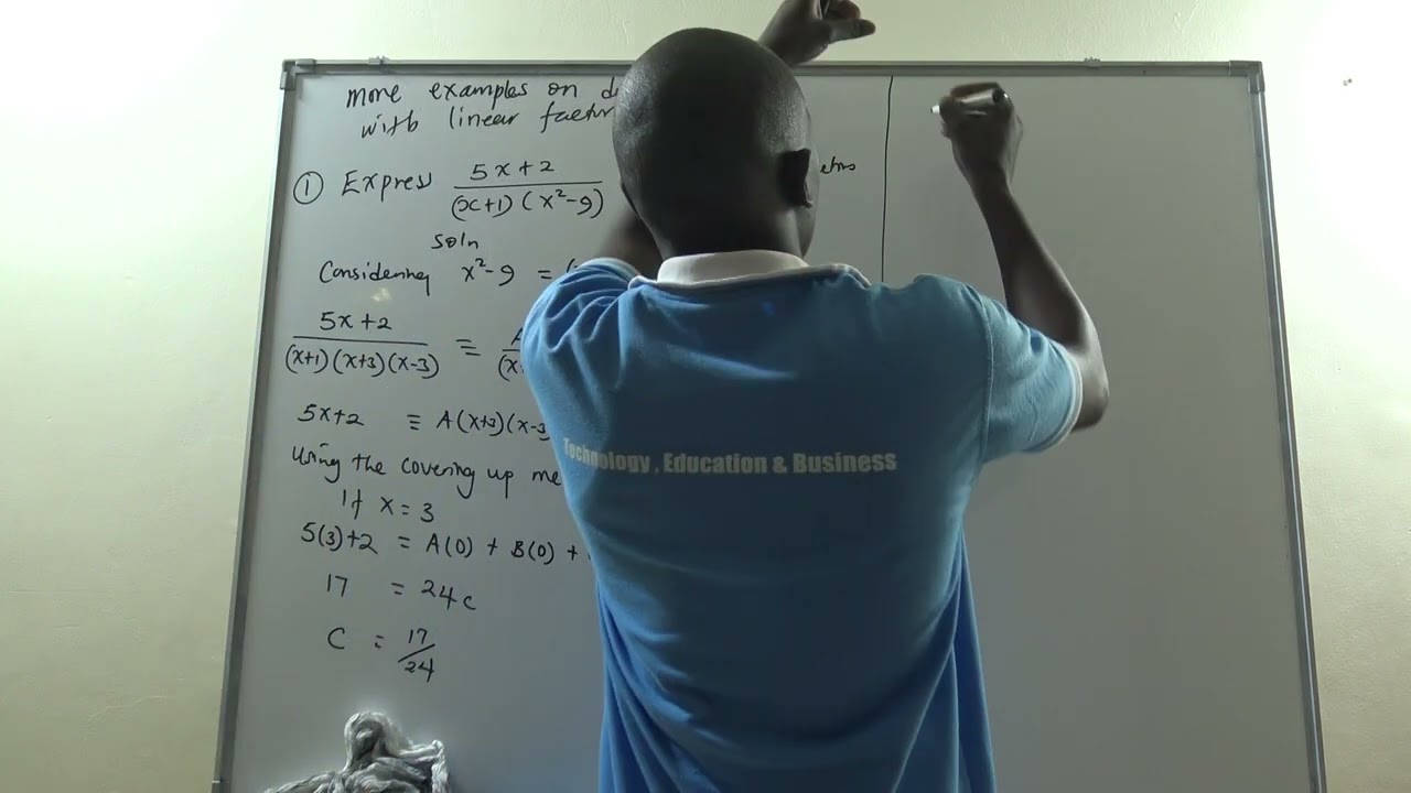 PARTIAL FRACTIONS ON DENOMINATORS WITH LINEAR FACTOR EXAMPLE 11