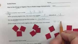 Integer multiplication by grouping algebra tiles