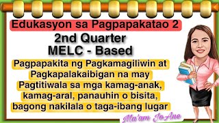 GRADE 2 EsP -(Pagpapakita ng Pagkamagiliwin na may Pagtitiwala...)2nd Quarter