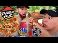 Eating LUNCH at PIZZA HUT ASMR Mukbang (Eating Show)