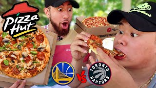 Eating LUNCH at PIZZA HUT ASMR Mukbang (Eating Show)