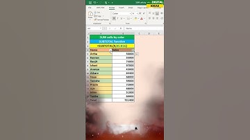 How to SUM Cells by Background Color in Excel Color Based Summing Formula #exceltips