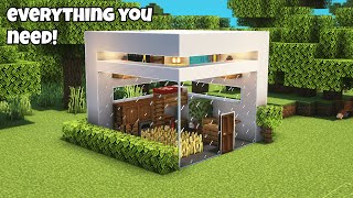 Minecraft EASY Modern House Tutorial⚒️