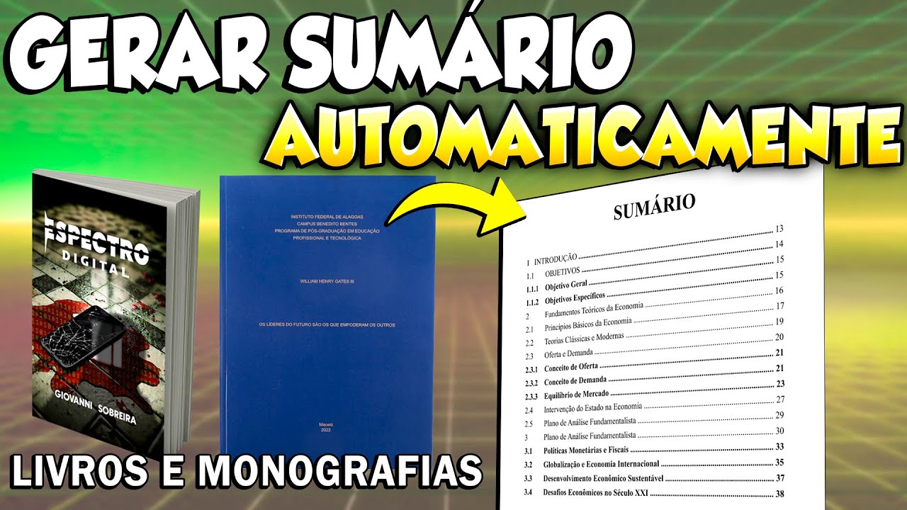 Como fazer e gerar um sumário automático no WORD - YouTube