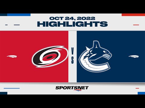 NHL Highlights | Hurricanes vs. Canucks - October 24, 2022