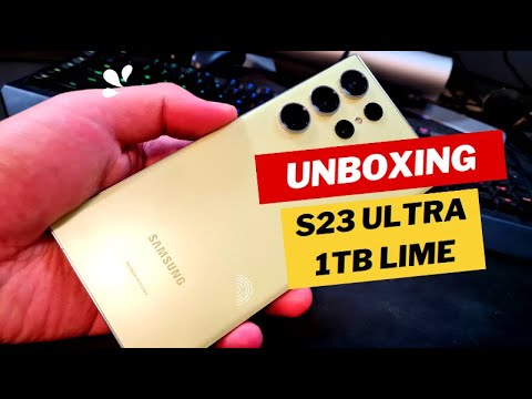 Unboxing Samsung Galaxy S23 Ultra 5G 1TB Lime (Online Exclusive Color) 
