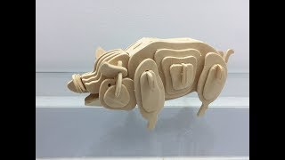 DIY Miniature Pig ~ 3D Woodcraft Construction Kit