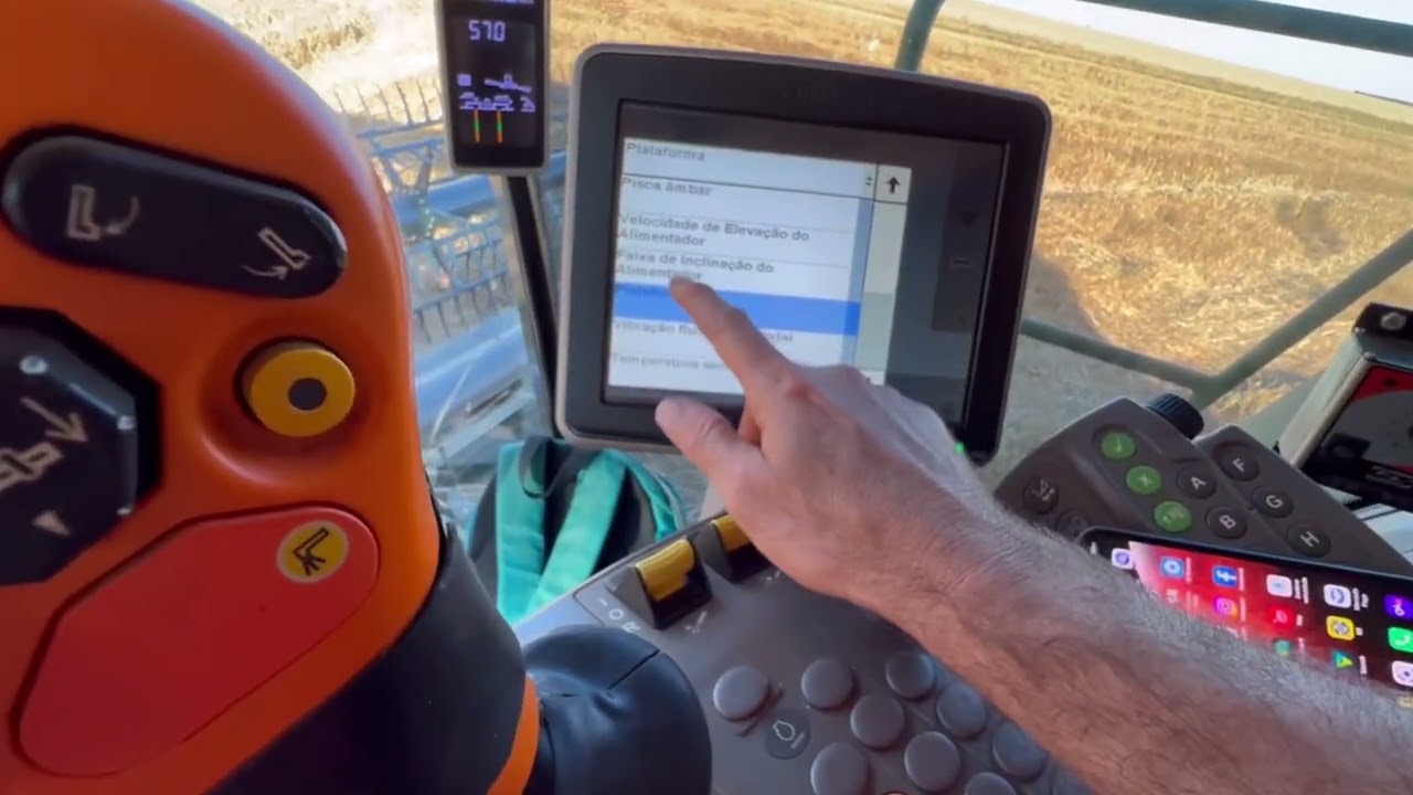 Calibrando plataforma, colhedeira john Deere S660