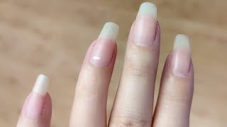 LONG NATURAL HEALTHY NAILS //shellac nails//lindas uñas largas naturales