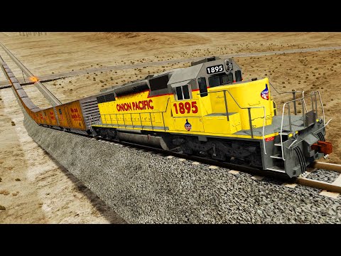 Train Derailments ✅ LONGEST Trains High Speed Accidents ✅ BeamNG DRIVE