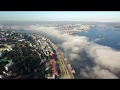Туман над Волгой. / Аэросъемка Нижний Новгород / DJI Mavic Pro /