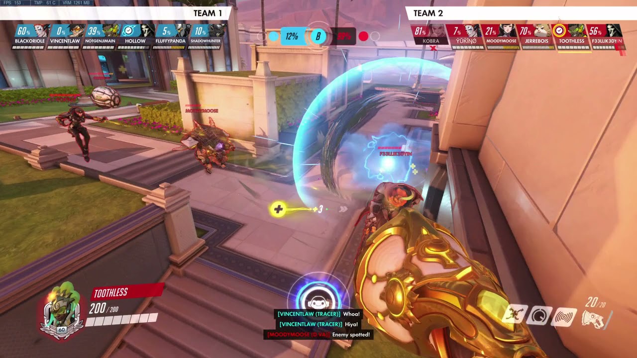 Lucio kills Rein with Sound Barrier! Experimental Patch