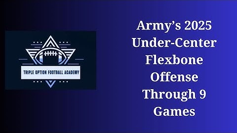 Army’s 2025 Under-Center Flexbone Offense Through 9 Games