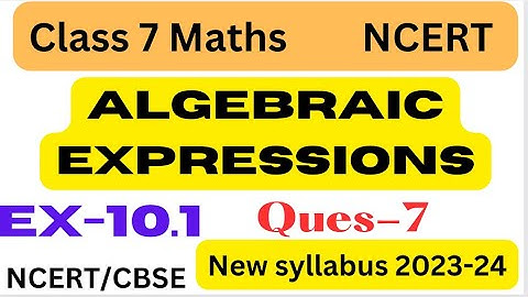 Class 7 Maths - Chapter 10 - Algebraic Expressions - Ex 10.1 - Q.7 - 7th Class Math ch 10 Ex 10.1