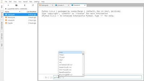 JupyterLab Code Console Tab Menus