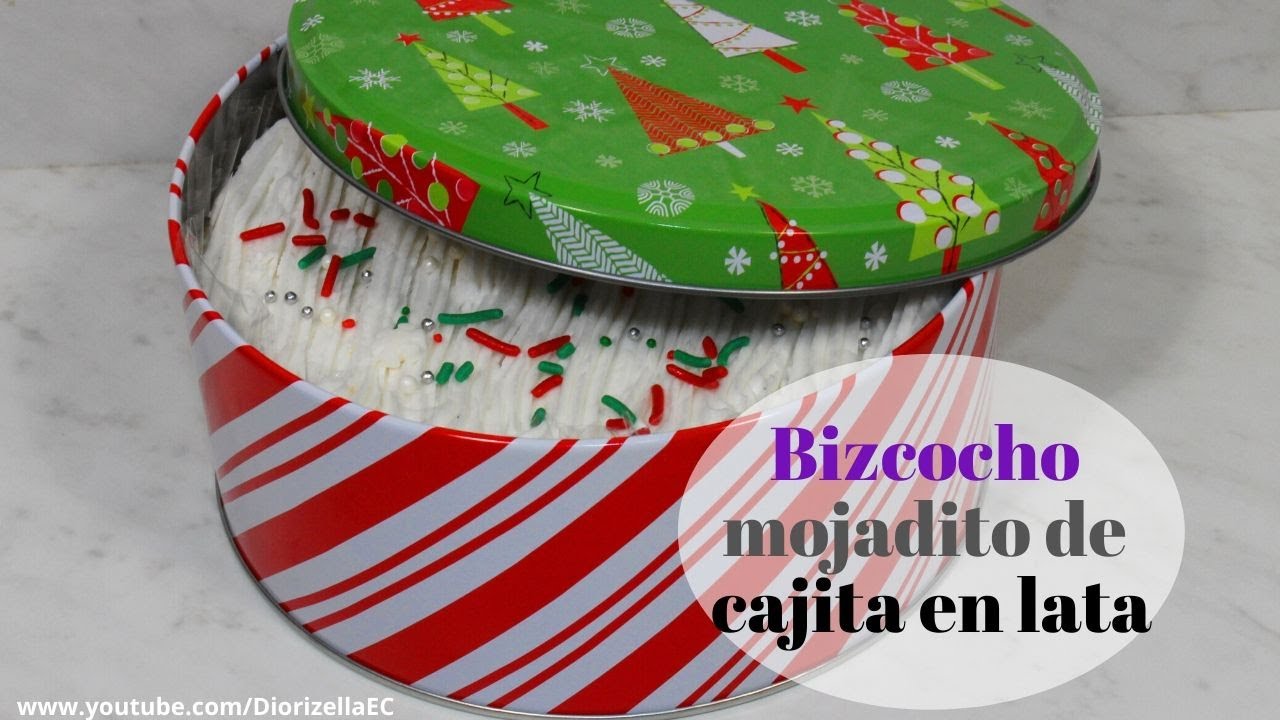 Como hacer un bizcocho mojadito de cajita en una lata