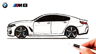 How to draw BMW M8