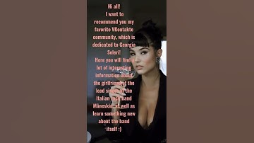Thumbnail of Hi all! I want to recommend you my favorite VK community, which is dedicated to Georgia Soleri!