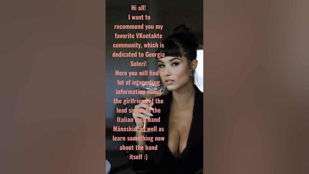 Hi all! I want to recommend you my favorite VK community, which is dedicated to Georgia Soleri!