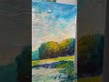 River landscape original oil, painting by Andrew Semberecki available on eBay clouds sunny morning