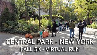 Central Park, New York | Fall 5K | HD Virtual Run