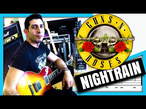 Nightrain - Guns N Roses - Tutorial Lesson Tabs Guitar Cover