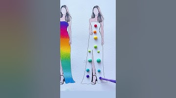 Acrylic VS Watercolour 🌈 #art #painting #shorts #satisfying