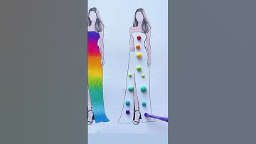 Acrylic VS Watercolour 🌈 #art #painting #shorts #satisfying