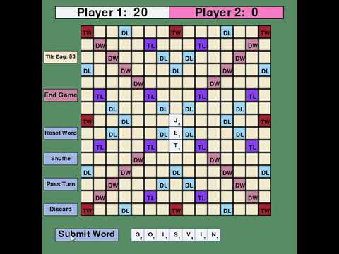 Scrabble game online (first coding project) demo with Ukrainian comments :) used Python, Pygame