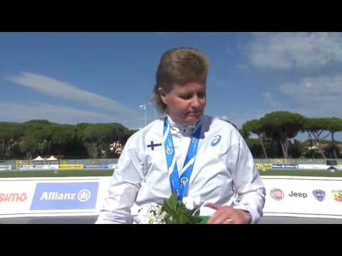 Women's javelin F34 | Victory Ceremony | 2016 IPC Athletics European Championships Grosseto