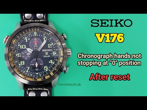 How to reset (Recalibrate) the hands on a chronograph watch Seiko V176  caliber. - YouTube