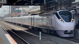 【JR東日本】特急ひたち7号いわき行きE657系ｶﾂK12編成7M列車石岡駅1番線通過シーン
