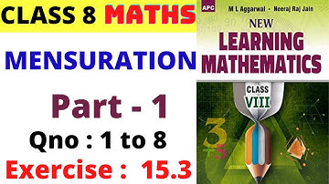 MENSURATION EXERCISE 15.3 volume of cube, cuboid and cylinder class 8 maths
