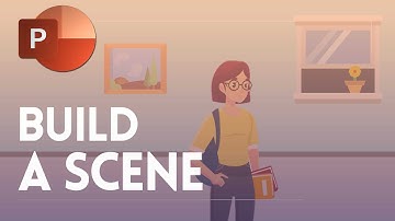 Build a 2D scene for an explainer Video in PowerPoint ✔