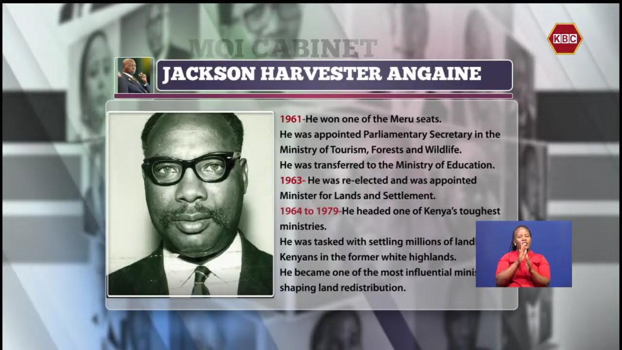 The Cabinet I  Jackson Harvester Angaine, a controversial architect of land settlement policy